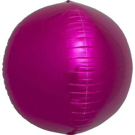 Metallic Magenta 3D Sphere Foil Balloon - 17"/43 cm, Northstar Balloons 01006, 1 piece