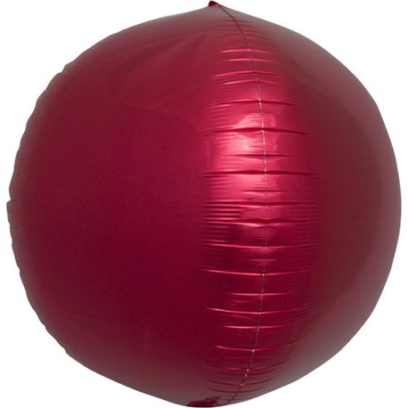 Balon folie Sfera 3D rosu metalizat - 43 cm, Northstar Balloons 01008, 1 buc