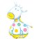 Balon folie figurina girafa jucausa - 122cm, Qualatex 29685