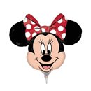 Street Treats Minnie Mouse Shaped Foil Balloon With Red Bow, Amscan, 34", 22956ST