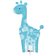 Balon folie figurina girafa It's a Boy, Amscan 24583