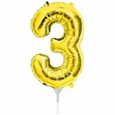 Baloane Folie cu Cifre 0-9 Gold - 16"/41 cm, Northstar Balloons, 1 buc