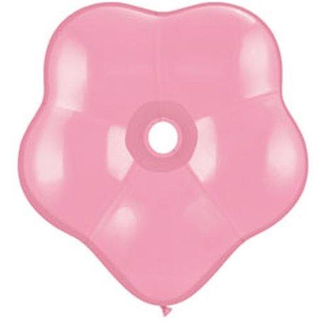 Balon latex floare, GEO Blossom 16", Pink, Qualatex 37804, set 25 buc
