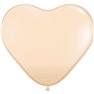 Baloane latex in forma de inima, Blush, 6", Qualatex 92526, Set 100 buc