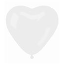 Baloane latex in forma de inima, Diametru 16 cm, Alb 01, Gemar CR6.01, set 100 buc
