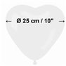 Baloane latex in forma de inima, Diametru 25 cm, Alb 01, Gemar CR.01, set 100 buc