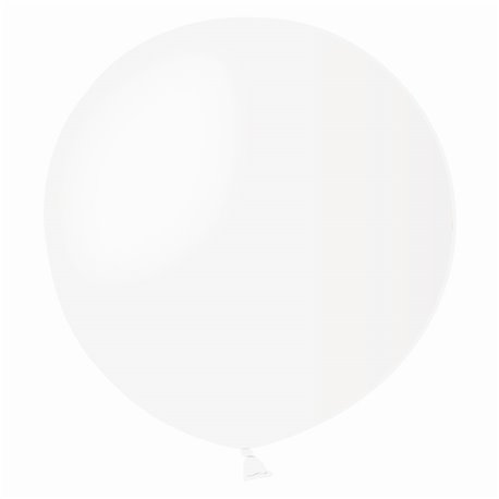 Balon Latex Jumbo 48 cm, Alb 01, Gemar G150.01, set 50 buc
