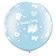 Baloane latex Jumbo 30" inscriptionate A Baby Boy-A-Round Pearl Light Blue, Qualatex 81486, 1 buc