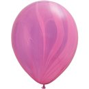 Balon Latex SuperAgate 11 inch (28 cm), Pink Violet, Qualatex 91543, set 25 buc