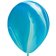 Balon Latex SuperAgate 11 inch (28 cm), Blue Rainbow, Qualatex 91538