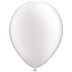 Balon Latex Pearl White 5 inch (13 cm), Qualatex 43597, set 100 buc