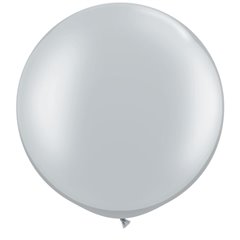 Baloane latex Jumbo 30" Silver, Qualatex 38402,1 buc