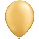Balon Latex Gold 5 inch (13 cm), Qualatex 43560, set 100 buc