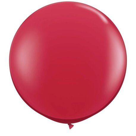 Baloane latex Jumbo 3' Ruby Red, Qualatex 43057, set 2 buc