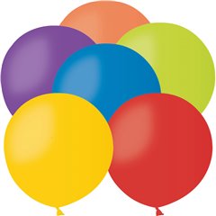 Assorted Jumbo Latex Balloons, 19 inch (48cm), Gemar G150.ASS