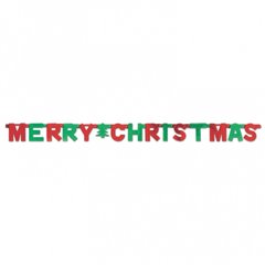 Banner decorativ pentru petrecere 1.5 m, Merry Christmas, Amscan 12940, 1 buc 