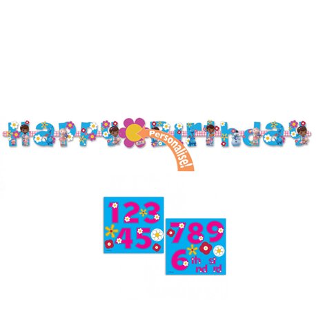 Banner decorativ pentru petrecere 1.8 m, Doc McStuffins, Amscan 996903, 1 buc 