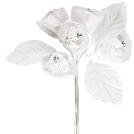 Flori albe de pus in piept la nunta, Amscan 340304, 1 buc