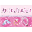 Invitatii de petrecere Princess, Amscan RM499754, Set 8 buc