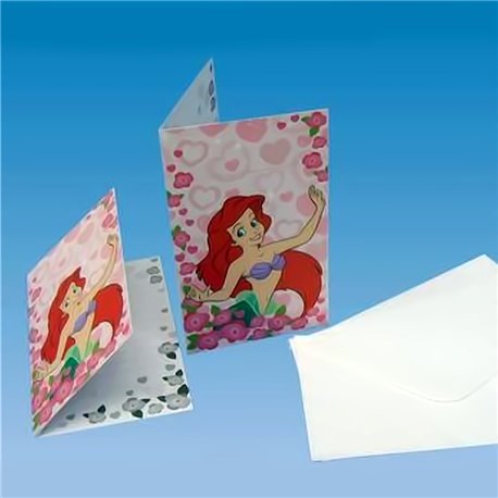 Invitatii de petrecere Princess, Amscan RM550100, Set 6 buc