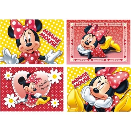 Puzzle Minnie Mouse, Amscan 995245, Set de 4 buc