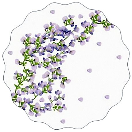 Farfurii carton cu flori lila pentru petrecere - 27cm, Radar GVI62927, Set 10 buc
