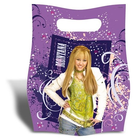 Pungute pentru cadouri copii la petreceri - Hannah Montana, Amscan RM551437, Set 6 buc