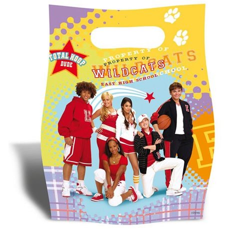 Pungute pentru cadouri copii la petreceri - High School Musical, Amscan RM551386, Set 6 buc