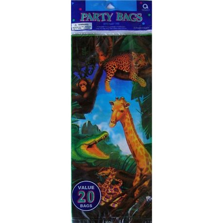 Pungute pentru cadouri copii la petreceri - Safari Party, Amscan 376501, Set 20 buc