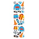 Stickere decorative cu echipament de fotbal pentru copii, Amscan 15666, Set 24 piese
