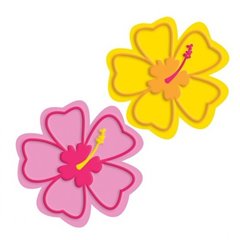 Coaster / Suport pahare, Model cu flori, Amscan 409688, Set 6 buc