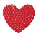 Plasa transparenta in forma de inima pentru baloane latex - 1.2 m, Qualatex 65068, Set 2 buc