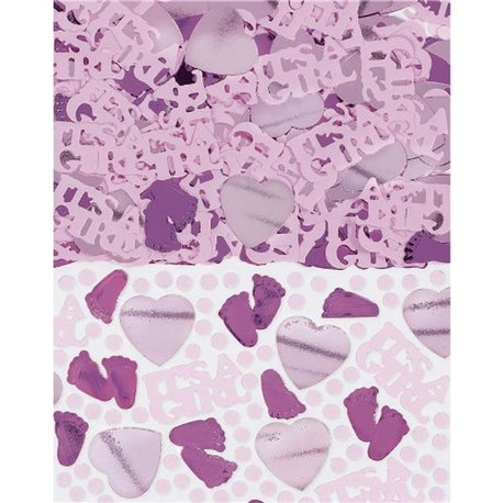 Confetti It's a Girl pentru botez, Amscan 369816, Punga 70g