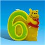 Lumanare aniversara Cifra 6 pentru tort cu Winnie the Pooh, Amscan RM551080, 1 buc