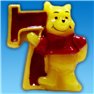 Lumanare aniversara Cifra 7 pentru tort cu Winnie the Pooh, Amscan RM551081, 1 buc