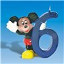 Lumanare aniversara Cifra 6 pentru tort cu Mickey Mouse, Amscan RM551105, 1 buc