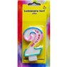 Lumanare aniversara pentru tort, Cifra 2 cu mesajul "La multi ani!", Radar SMFIT.LMA2, 1 buc