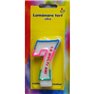 Lumanare aniversara pentru tort, Cifra 7 cu mesajul "La multi ani!", Radar SMFIT.LMA7, 1 buc