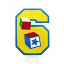Lumanare aniversara Cifra 6 pentru tort, Amscan RM551756, 1 buc