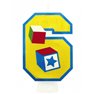Lumanare aniversara Cifra 6 pentru tort, Amscan RM551756, 1 buc