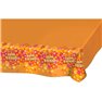 Napron orange pentru mese festive cu Happy Birthday, Amscan 550907, 1 buc
