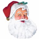 Figurina decorativa chipul lui Mos Craciun, Amscan 190247, 1 buc