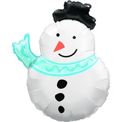 Balon Folie Figurina Snowtime Snowman - 76 cm, Qualatex 99795