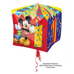 Balon Folie Cubez Mickey Mouse & Cifra 1 - 38cm, Amscan 28627