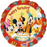 Balon Folie 45 cm "Happy Birthday" cu Mickey si Prietenii, Amscan 09223