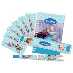 Set papetarie “Frozen”  (carnetel, creion, rigla, stickere), Amscan 999237, 20 piese