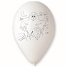 Baloane latex 10"/26cm inscriptionate pentru Halloween, Radar GI90.HALLOWEEN