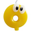 Lumanare pentru tort cu Cifra 0 - Smile, Radar SMFIT.LUM0, 1 buc