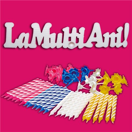 Lumanari pentru tort cu ornament "La multi ani!", Radar SMFIT.LMA001