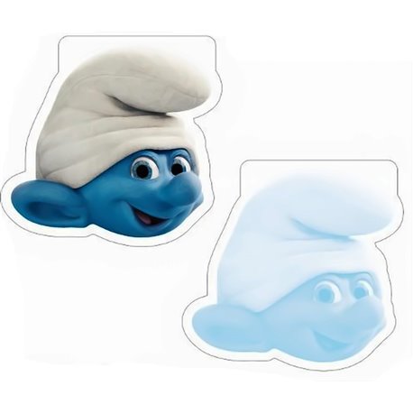 Carnetele Strumfi - 6x6 cm, Amscan 552153, Set 4 buc